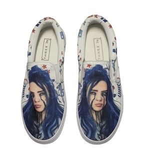 Three In Billie Eilish Slip On Sneakers Size7